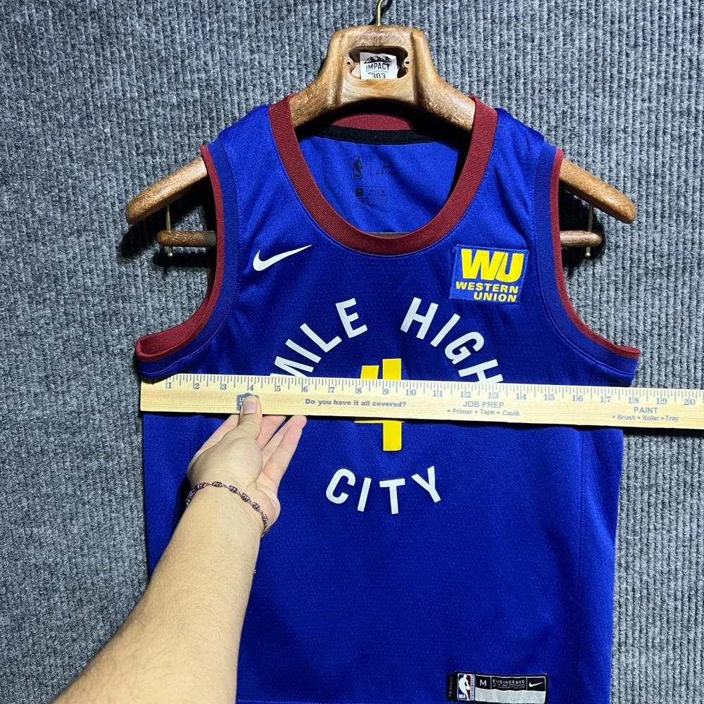 Nike Denver Nuggets Paul Millsap Jersey Youth M Blue Mile High City #4 Swingman